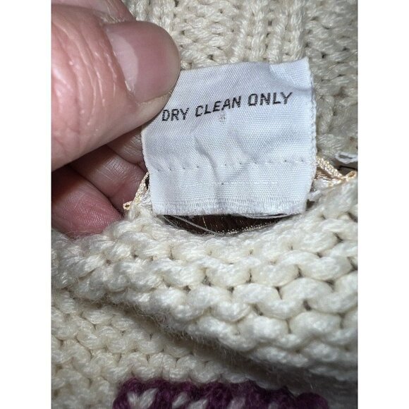 Vintage 80s TAMARON Womens Wool Blend Knit Crew Neck Pullover Sweater Sz L - Picture 13 of 13